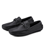 Vabaajakleidid Meestele Stiilsed Meeste Kingad Ehtne Nahk Meeste Mokassiinid Mokassiinid Slip-on Meeste Korterid Meeste Luksusbr&auml;nd Itaalia 44 must