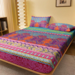 1 Boheemlasliku mustriga matt voodilina, Magamistoa tr&uuml;kitud voodikate, Voodipesu (V&auml;lja arvatud padjap&uuml;&uuml;rid) 71x132cm