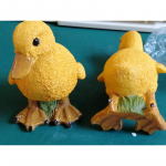1Paar Resin Crafts Mini kollase pardi maastikuloomade kaunistusi kollane