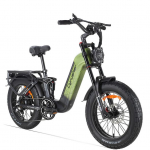 Cyrusher Kommoda 3.0 T&auml;iskasvanute Linna Elektrijalgratas 250W Mootor 48V20AH Aku Maastiku Elektrijalgratas 20-tollised Paksud Rehvid M&auml;gi e-Ratas roheline
