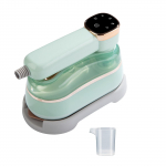 T&auml;isautomaatne aurutriikimismasin r&otilde;ivaste kiireks kortsude eemaldamiseks, kaasaskantav aurutriikraud Without (no water warning) roheline