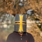 Templarihall Ristis&otilde;duri R&uuml;&uuml;tli Kiiver Keskaegne Suur Kiiver, Larp Cosplay, K&auml;sit&ouml;&ouml;teras, Messingist Kogutav Kingitus