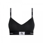 Calvin Klein CK96 Seeria Kerge Polsterdusega Bralett T&auml;hetr&uuml;kiga V-kaelusega Rinnahoidja Naiste aluspesu Must 000QF7218EUB1 M