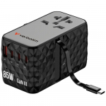 Verbatim Adapter Reisi Eu/Uk/Us Gan  Usb-A/3Xusb-C Pd 85W Cnt-02 Must/Black 32127