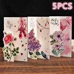 5TK/ Peen j&otilde;ulukaart Loov kimp &Otilde;nnitluskaardid S&otilde;numikaart &Otilde;nnitlus Ait&auml;h S&uuml;nnip&auml;evakaardid 5pcs