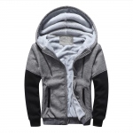 Meeste pullover talvetreening fliisist kapuutsiga jakid t&auml;ist&otilde;mblukuga villased soojad paksud mantlid XXXL