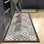 Boho K&ouml;&ouml;gi Vaibakomplekt M&auml;lupesu V&auml;rviline Keraamiline Mugavusplaat P&otilde;randamatt V&auml;simusevastane Libisemiskindel Jooksvaip Vett ja &Otilde;li H&uuml;lgav Vaip Pesumasin 40 x 200 cm 1pc rukkilille sinine v&auml;rv