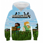 2025 Uued Minecrafti Pop Kapuutsid Lastele T Kapuuts Kawaii Zombi Multikas Poiste ja T&uuml;drukute Topid Riided 4 5 6 7 8 9-14 Aastastele 13-14 Years