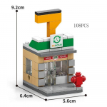 Minipood Turg T&auml;navavaate komplektid Mudel ehitusplokid Hamburger Restoran Jaepood Loominguline arhitektuur S&otilde;ber T&uuml;druk Linn