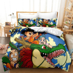 Goku Super Saiyan Tekikate Padjap&uuml;&uuml;r Jaapani Anime Dragon Ball Voodipesukomplekt 2/3 tk 3D Prindid Teismelistele Tekikate 100x135cm-2pcs