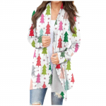 Naiste mood vabaaja j&otilde;ulutr&uuml;kis keskmise pikkusega kardigan-jakkmantel L