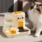 2 in 1 Automatic Pet Feeder Cat Feeding Bowl Station Travel Supplies Water Container