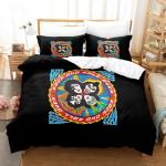 Kiss B&auml;ndi Voodipesukomplekt &Uuml;hekohaline Rockb&auml;ndi Tekikott Kahekohaline Queen King Twin Suurus Poistele T&auml;iskasvanutele Pehme Tekikoti Komplekt Kingitus 140X200cm 2pcs