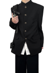 Sivrusn Gakuran Kooli Cosplay Koolipliiats Cheerleadingi Kost&uuml;&uuml;mi jaoks Kooli Kultuurilise Sissep&auml;&auml;su ja Suuruse M Meeste Pliiats, &Uuml;likond, Poisid, Komplekt, must