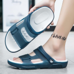 Meeste sandaalid Sussid Paksu tallaga tarretis Kahe kandmisega rannasandaalid Suvi 41