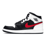 Air Jordan 1 Mid GS Chile Red Laste tossud Must Valge 554725-075 36