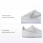 Nike Air Force 1 GS Valge Football Grey Laste tossud Pure-Platinum Metallic-Silver FV3981-100 36