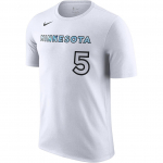 Nike X NBA koost&ouml;&ouml; Minnesota Timberwolves FW24 Anthony Edwardsi logo ja t&auml;hega &uuml;mmarguse kaelusega T-s&auml;rk Meeste pealmine osa Valge HJ2780-104 XXL
