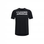 Under Armour Kirjaprindiga Kiiresti Kuivav &Uuml;mara Kaelusega L&uuml;hikeste Varrukatega T-s&auml;rk Meeste Topid Must 1377142-001 L