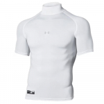 Under Armour &uuml;hev&auml;rvilise logoga k&otilde;rge kaelusega kitsa l&otilde;ikega kompressiooniga l&uuml;hikeste varrukatega T-s&auml;rk Meeste Topid Valge 1358642-100 XXL