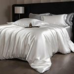 Naturaalne mooruspuu siidist voodipesukomplekt Tekikate 2 tk Padjap&uuml;&uuml;rid King Queen suurusega Voodikate Voodipesu Komplektid Flat Bed Sheet&150 X200cm-3pc set white
