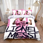 Tekikate Padjap&uuml;&uuml;r Voodipesu Komplekt Kuum L-LionelS M-MessiS T&auml;iskasvanud Poiss T&uuml;druk Magamistoa Kaunistus Lapsed &Uuml;hene Kahene Suur Suurus EU Single 135x200cm