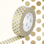 Masking tape &agrave; pois - Dor&eacute; - 1,5 cm x 7 m kuld