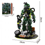 1271 tk City Mech Warrior ehituskomplekt Tuleviku Xeno Striker mudel Kokkupandud m&auml;nguasjad Lauakaunistuseks STEM kingitus