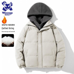 Wassup Sohot Men's Faux Two-Piece Puffer Jacket XL