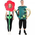 2 tk paaridele t&auml;iskasvanutele pritsimiskann ja lillekost&uuml;&uuml;m Halloweeni kost&uuml;&uuml;mid naistele ja meestele aiandusriistad peokost&uuml;&uuml;mid One Size