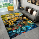 3D I-Iron-M-Maidens Metallmuusika Vaip Elutoa Magamistoa Kaunistuseks, Laste M&auml;ngimiseks Libisemisvastane Kaunistus Diivanile Uksematt Kingitus 70x100cm( 27x39in )