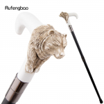H&otilde;bedane vaikkaru pea valge k&auml;imiskepp moodne dekoratiivne terasest kepp h&auml;rrasmehelik elegantne cosplay kepinupp karikas 92cm