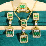 Euroopa ja Ameerika &Uuml;hendriigid Kuum Allergiavastane Tsirkoon Kaelakee K&otilde;rvar&otilde;ngad S&otilde;rmus Kuldne Ehtekomplekt 10 yards