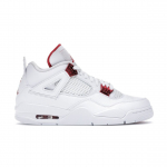 Air Jordan 4 Retropunased metallik Unisex tossud valged &uuml;likooli-punased metallik-h&otilde;bedased CT8527-112 50.5