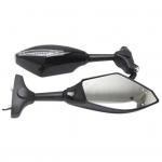 2 tk mootorratta juhtrauale kinnitatav tahavaatepeegel koos LED-suunatuledega With Arrow