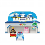 Robocar Poli P&auml;&auml;stemeeskonna Miniautode Komplekt 4 tk ja Ametlik Robocar Poli Toodang Poistele ja T&uuml;drukutele Vanuses ja Suurep&auml;rane kingitus ja (Merevaik, Polly, Helly,