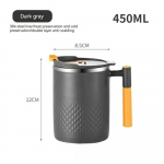 304 roostevabast terasest kruus teelekkega teetassiga kahekihiline kohvitass Jaapani teetass piimatass tumehall v&auml;rv