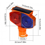 Automaatne Liikluse Vilkuv Valgus P&auml;ikeseenergia Kahepoolne LED Stroboskoopiline Valgus Tundlik Ohutus Teet&otilde;ke Hoiatusvalgustid S&otilde;idukitarvikud