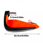 Kukkumisvastane Off-Road Mootorratta Lenksikaitse Sisseehitatud LED ATV ATV Elektriauto Signaal Lenksik&auml;epide Mootorratta K&auml;ekaitse oranž