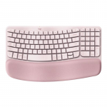 Logitech Wave Keys ergonoomiline juhtmevaba klaviatuur roosa