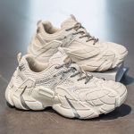 Mood Ni&scaron; Meeste Madala S&auml;&auml;rega Paksu Tallaga Vabaaja Spordijalatsid 2025 S&uuml;gis Uus V&otilde;rk Hingav Mugav Moekas Mitmek&uuml;lgne Robustsed tossud 39 beež