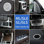 silver interior trim color Moulding Panel Decoration For Mercedes Benz ML GL GLE W166 GLS X166 2012- Interior L