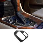 S&uuml;sinikkiust autokeskuse juhtk&auml;igukasti k&auml;iguvahetuspaneeli raami katte kleebise kaunistustarvikud BMW M5 E39 5. seeria jaoks For E39