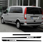 3 tk autokleebised Mercedes Benz Vito V klassi Viano W638 W639 W447 Marco Polo EQV matkaauto vin&uuml;&uuml;lkleebiste h&auml;&auml;lestamiseks L1 gray