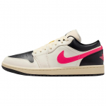 Air Jordan 1 Low Pale Ivory Black Muslin Naiste Tossud Kreemjas Racer-Roosa DC0774-107 36