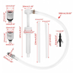 8CC Gear Oil Pump Featuring 38 Inch Hose and 8 mm 10 mm Adapters for Motor Cleaning and Oil Extraction on For Ships and Vehicles