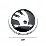 80mm 90mm ABS Emblem For Skoda Fabia 1 2 Octavia a7 RS Superb Rapid Yeti Karoq Vision Car Head Front Rear Boot Tailgate Sticker 9cm black