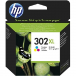 HP 302XL Cartouche d'encre trois couleurs grande capacit&eacute; authentique (F6U67AE) pour HP DeskJet 2130/3630 et HP OfficeJet 3830