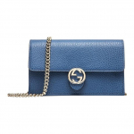 GUCCI logo topelt G s&uuml;mbol litsinahk WOC messenger kott &uuml;mbrikukott rahakott ketiga messenger kott naiste sinine One Size-Box(Basic Set+Box) sinine