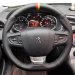 For Peugeot Expert Traveller 408 Citroen Jumpy Spacetourer C3 C4 Fiat Scudo 2016- leather car steering wheel cover style 1